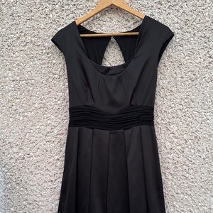 Jackie Jon Brand Black Satin Cocktail Dress